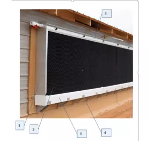 Обвязка панелей испарительного охлаждения шириною 3 метра